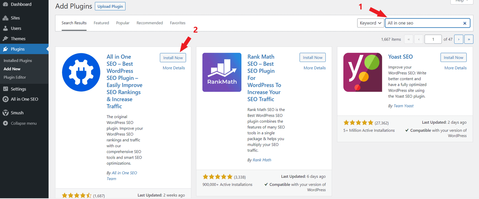 All in one seo plugin 2