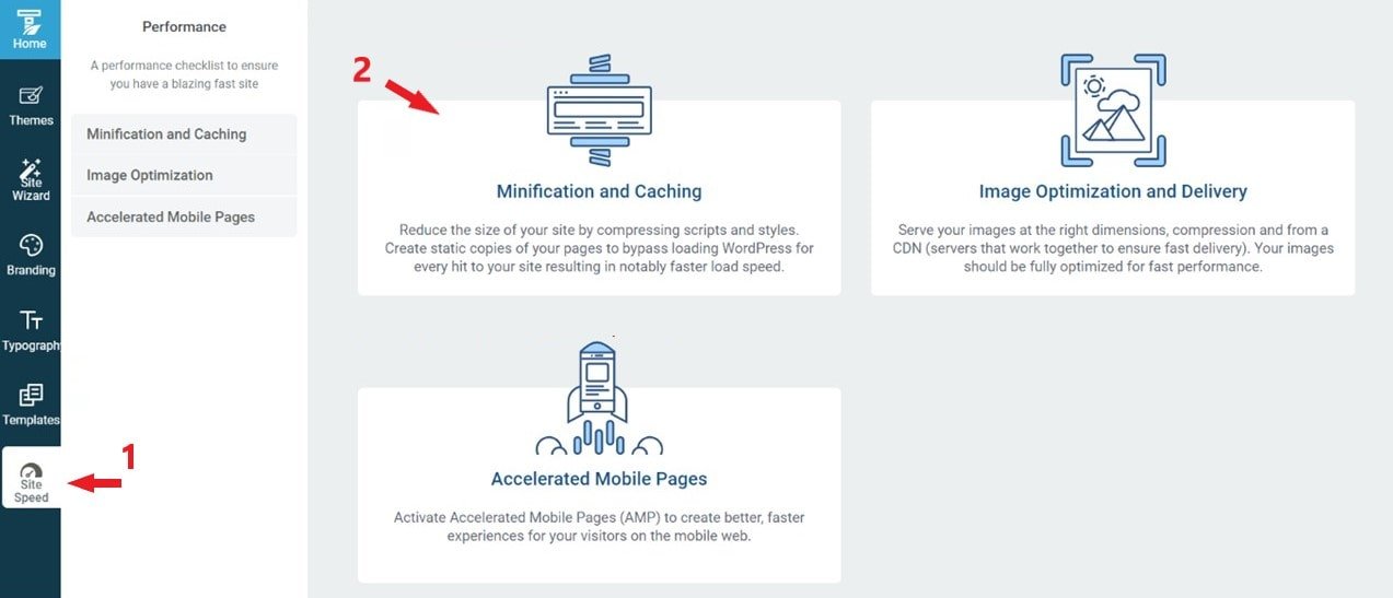 Thrive Theme Builder dashboard-Site Speed1