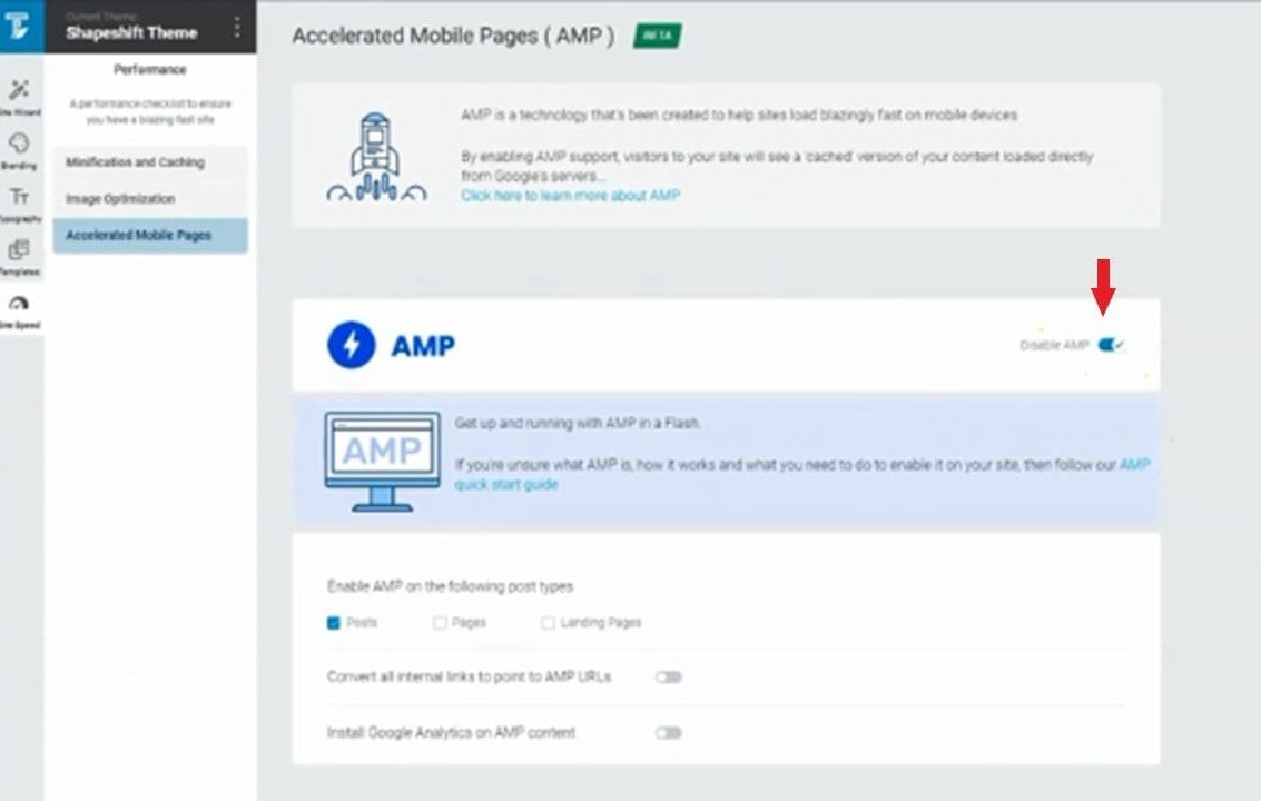 Thrive Theme Builder dashboard-Site Speed9