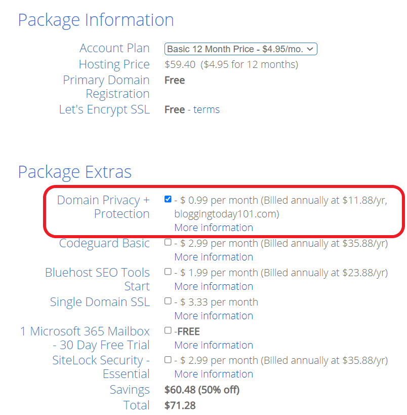 bluehost package bluehost package