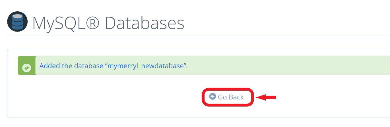 mysql database_bluehost
