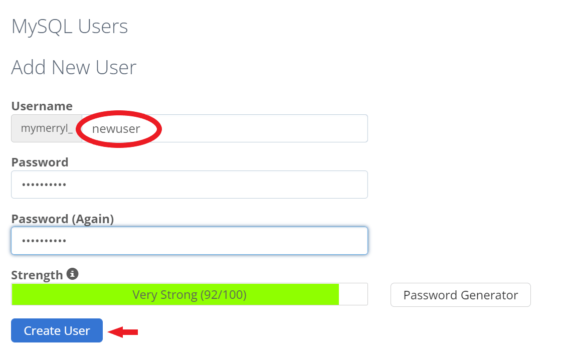 mysql database_bluehost