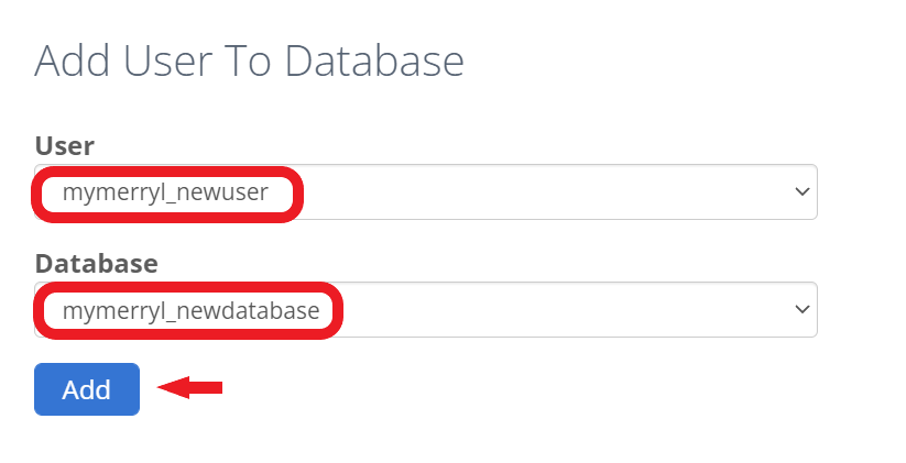 mysql database_bluehost
