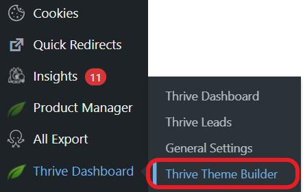 sticky table of contents - Thrive Theme Builder