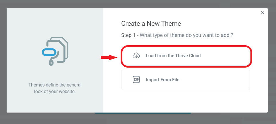 Create a new Thrive Theme 