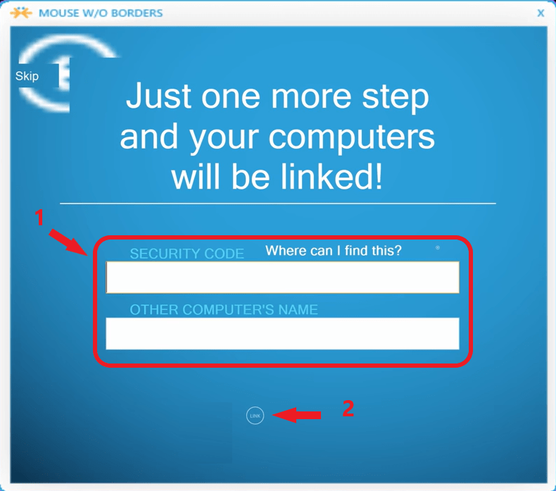 Mouse Without Borders - fill in information Mouse Without Borders - fill in information