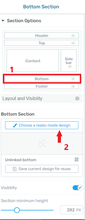 編輯 bottom Section