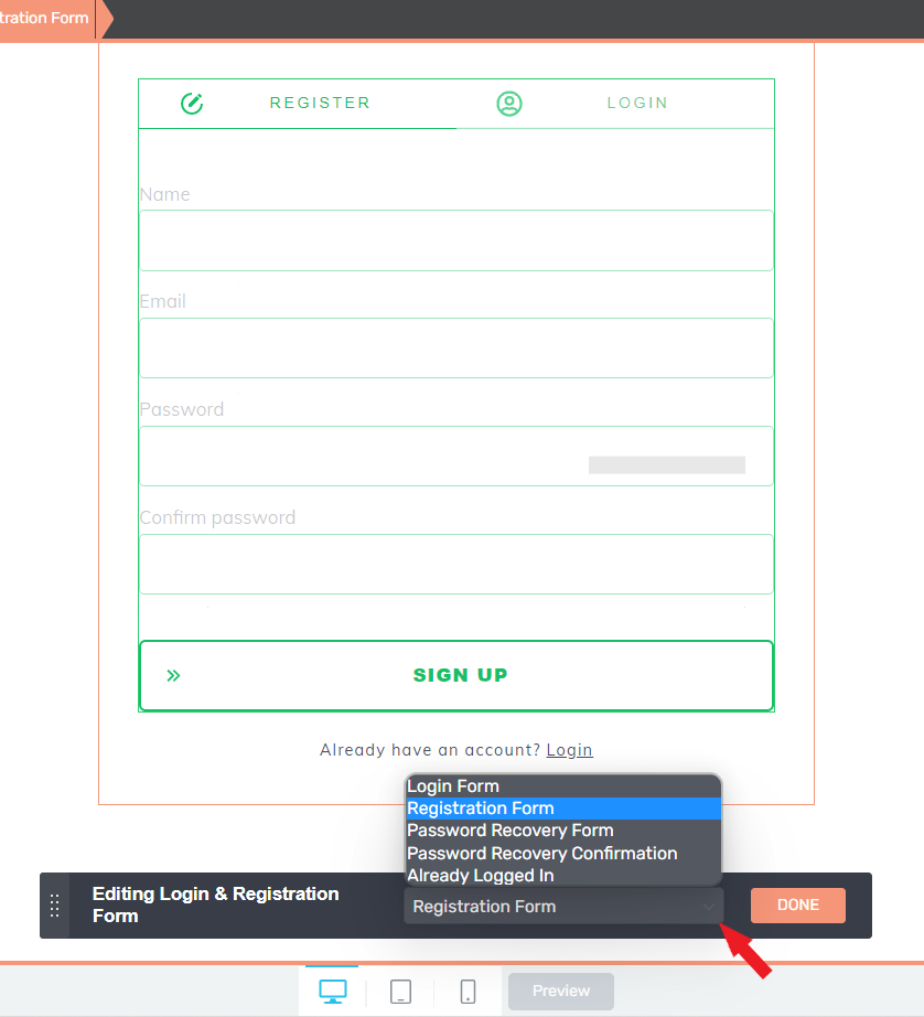 新增登入註冊頁面-編輯註冊頁面 新增登入註冊頁面-編輯註冊頁面