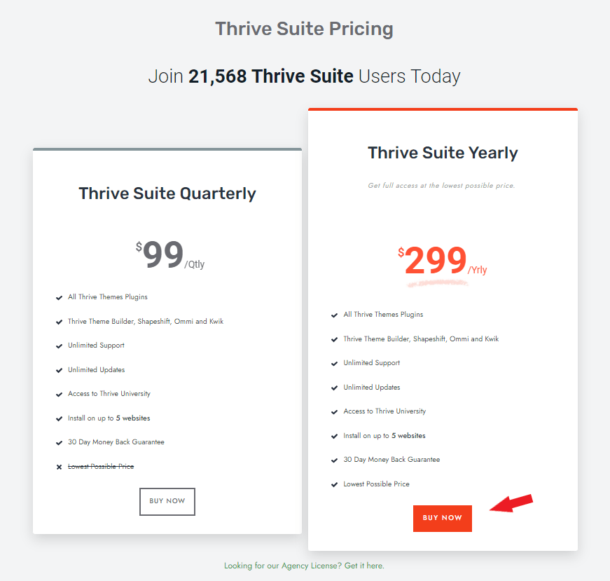 購買 Thrive suite 購買 Thrive suite
