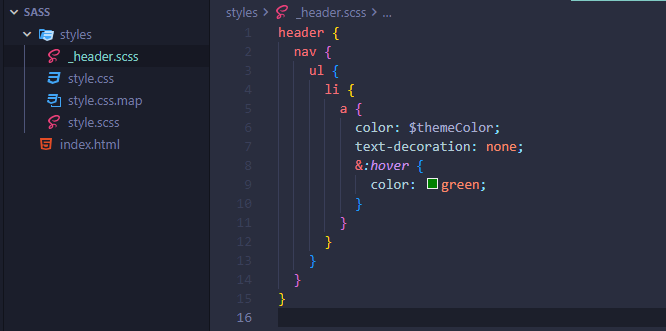 SASS import_header SASS import_header